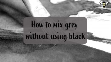 mixing grey paint