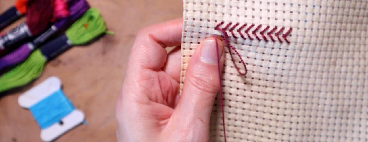 hand embroidery herringbone stitch